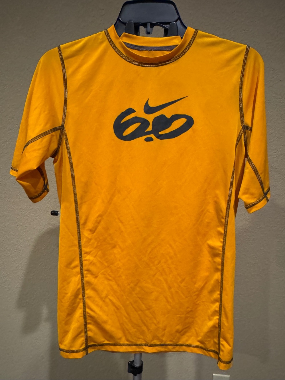 Nike 6.0 Men’s Yellow Swim Rash Guard - Short Sleeve
